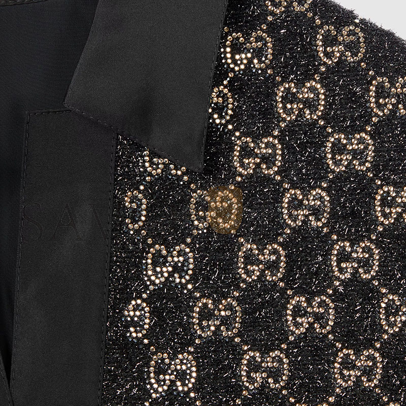 GUCCI WOOL TWEED LAMÉ TOP 846682